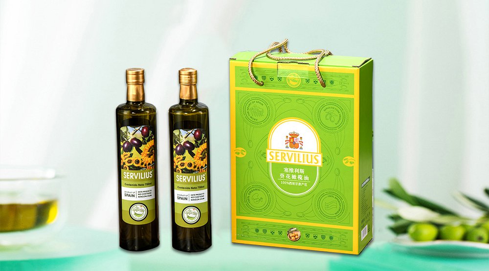 750ml葵花油橄榄油双支礼盒装